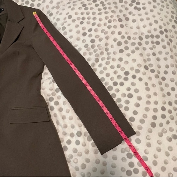 H&M Women’s Polyester Button Down Khaki Green Overcoat Size 4 - Picture 14 of 14